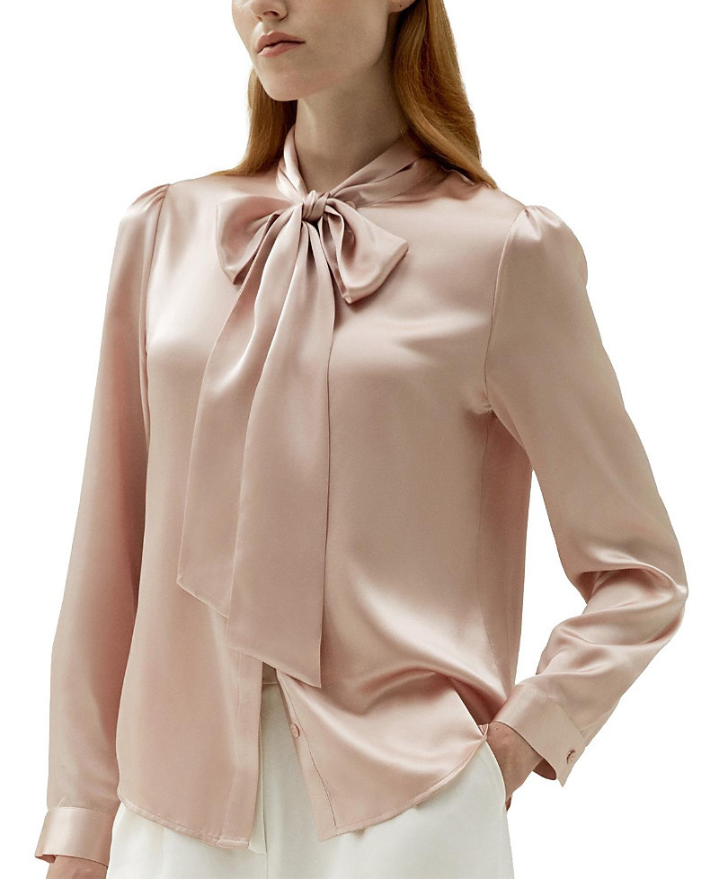 Lilysilk Women's Bow-tie Neck Silk Blouse | Bloomingdale's (US)