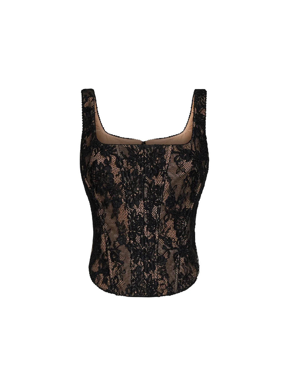Self-Portrait Lace Corset Bodysuit — Black | Italist Inc.