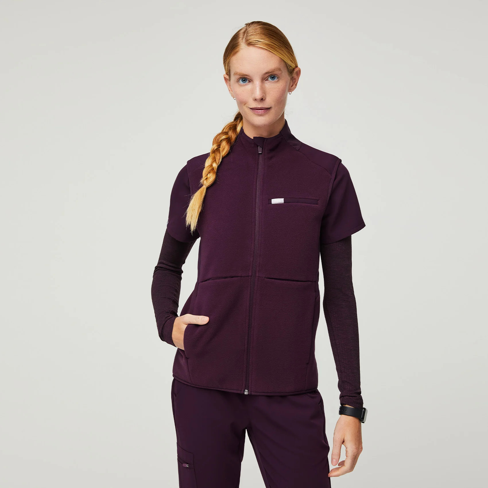 Women's On-Shift Fleece Vest™ - Deep Purple · FIGS | FIGS
