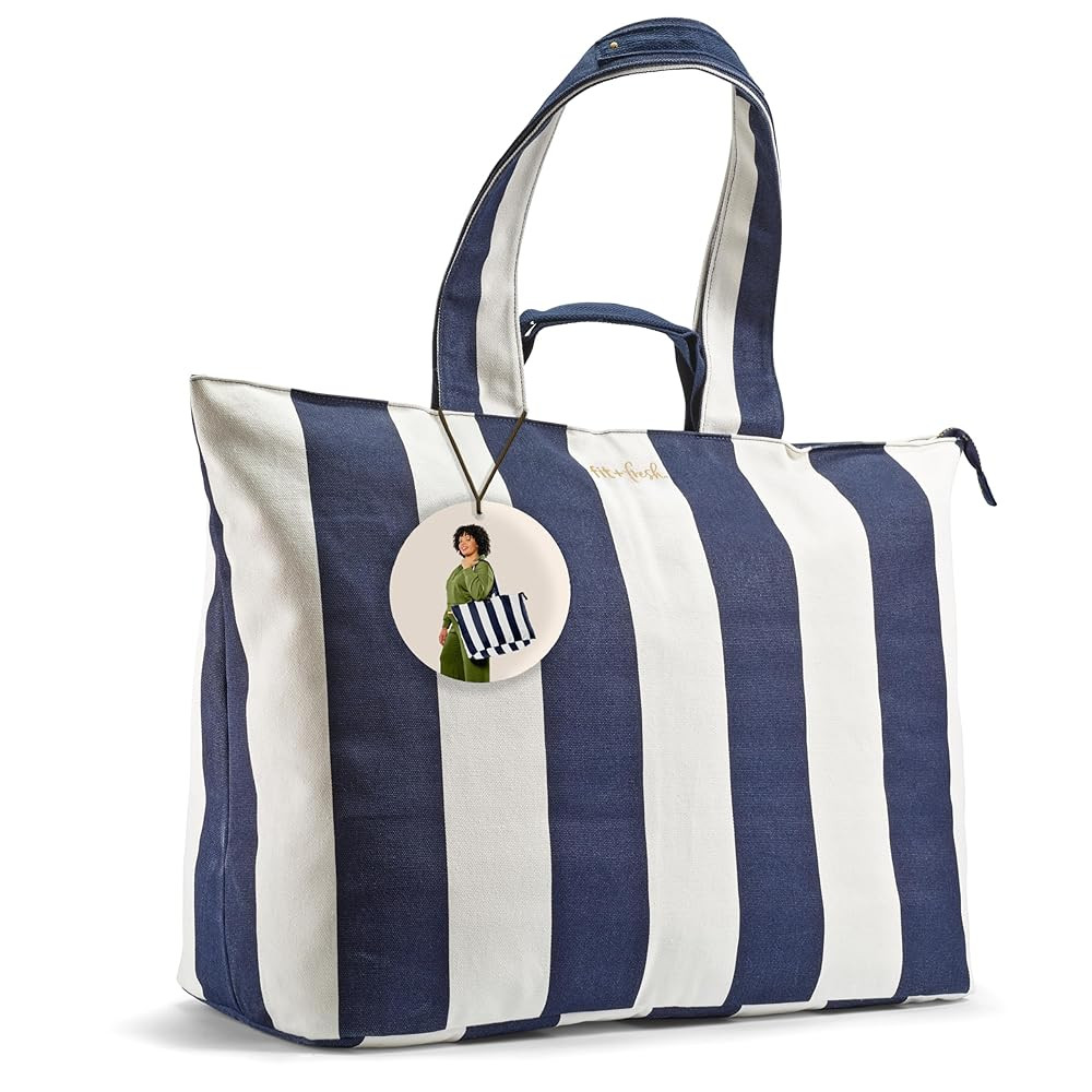 Fit & Fresh Large Beach Bag for Women - Extra Large Travel Tote With Pockets | Amazon (US)