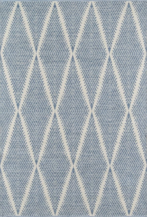 Erin Gates by Momeni River Beacon Denim Hand Woven Indoor Outdoor Area Rug, 5'7" X 7'6" Size Mat ... | Amazon (US)