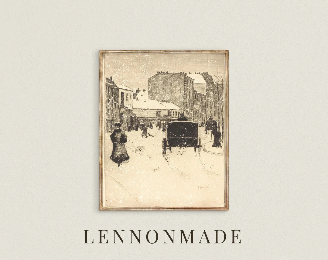 Vintage Winter Print | Antique Winter Art Print | Vintage Winter Carriage Art | Printable | Digit... | Etsy (US)