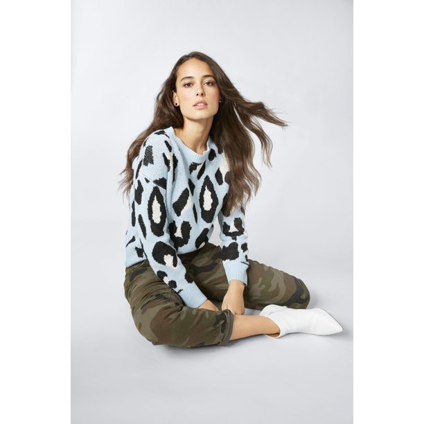 Dreamers by Debut Women's Leopard Print Sweater | Walmart (US)