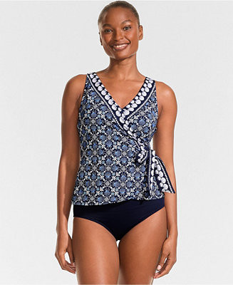 Women's Side Tie Tankini Top | Macy's
