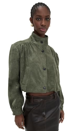 Lioness Women's Luminous Faux Suede Jacket, Safari, L | Amazon (US)