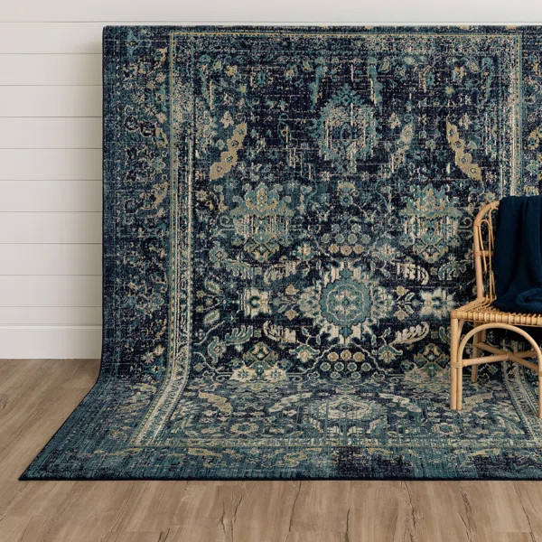 Cumbria Performance Blue/Gray Rug | Wayfair North America