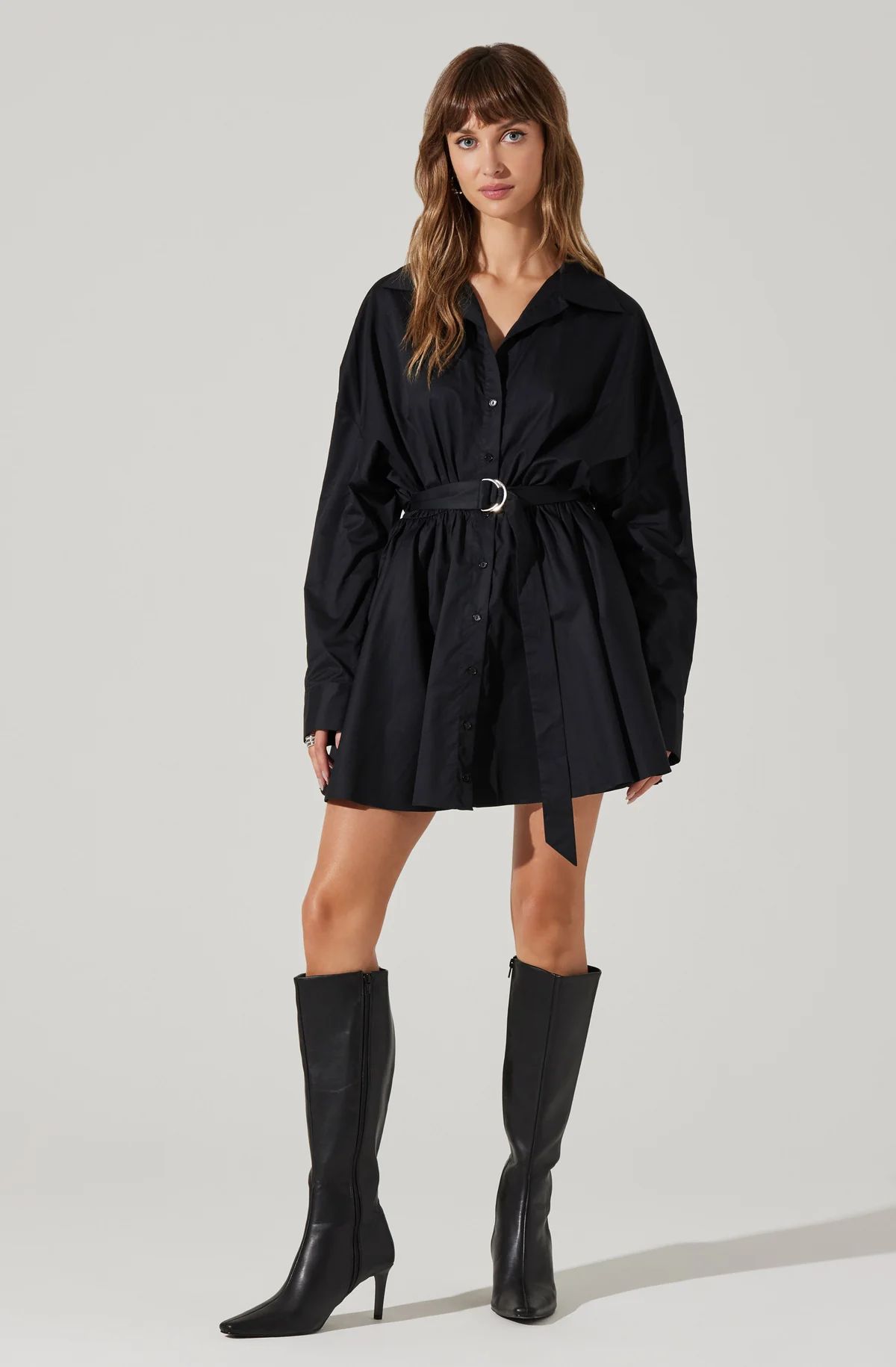 Winica Belted Mini Shirtdress | ASTR The Label (US)