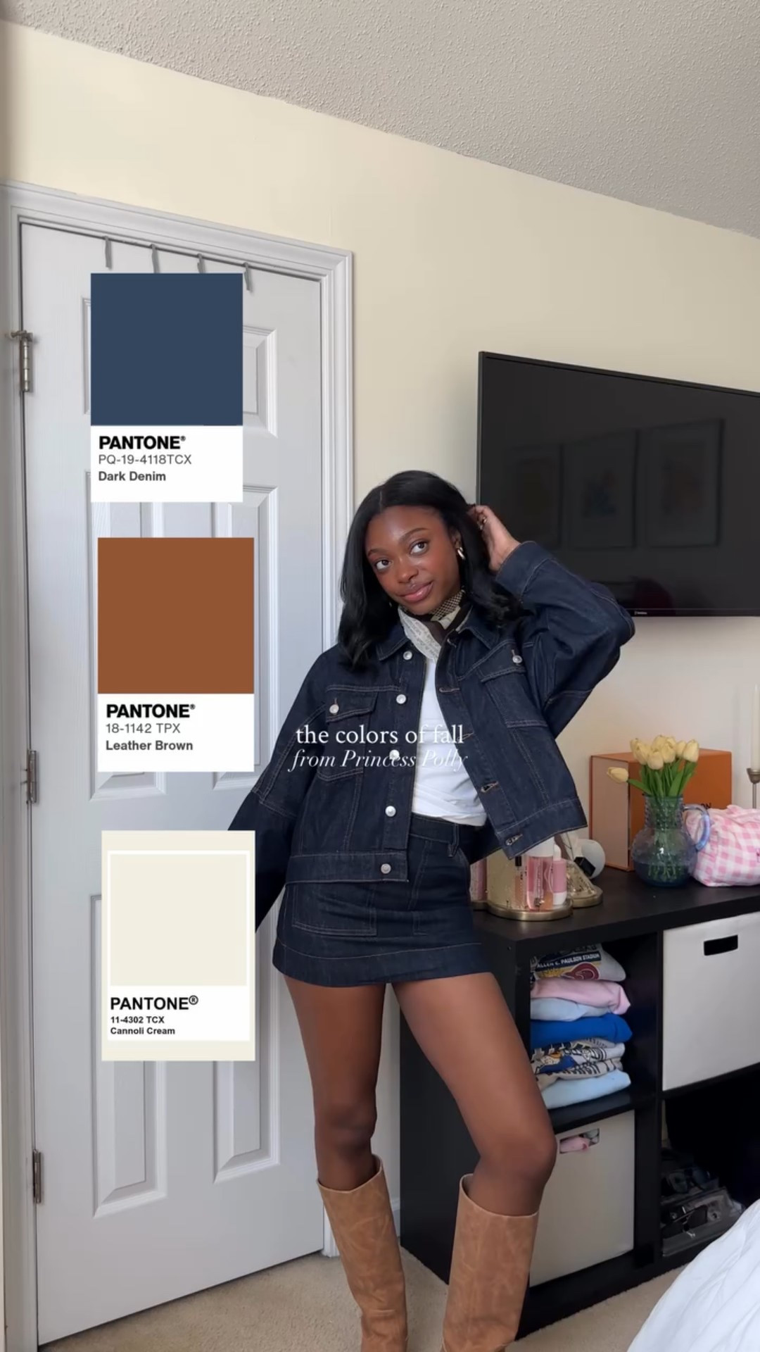 my favorite season for fashion 🤎 which look was ur fav?! 

Princess Polly, fall colors, what to wear in fall, how to dress for fall, easy fall outfits, denim outfits