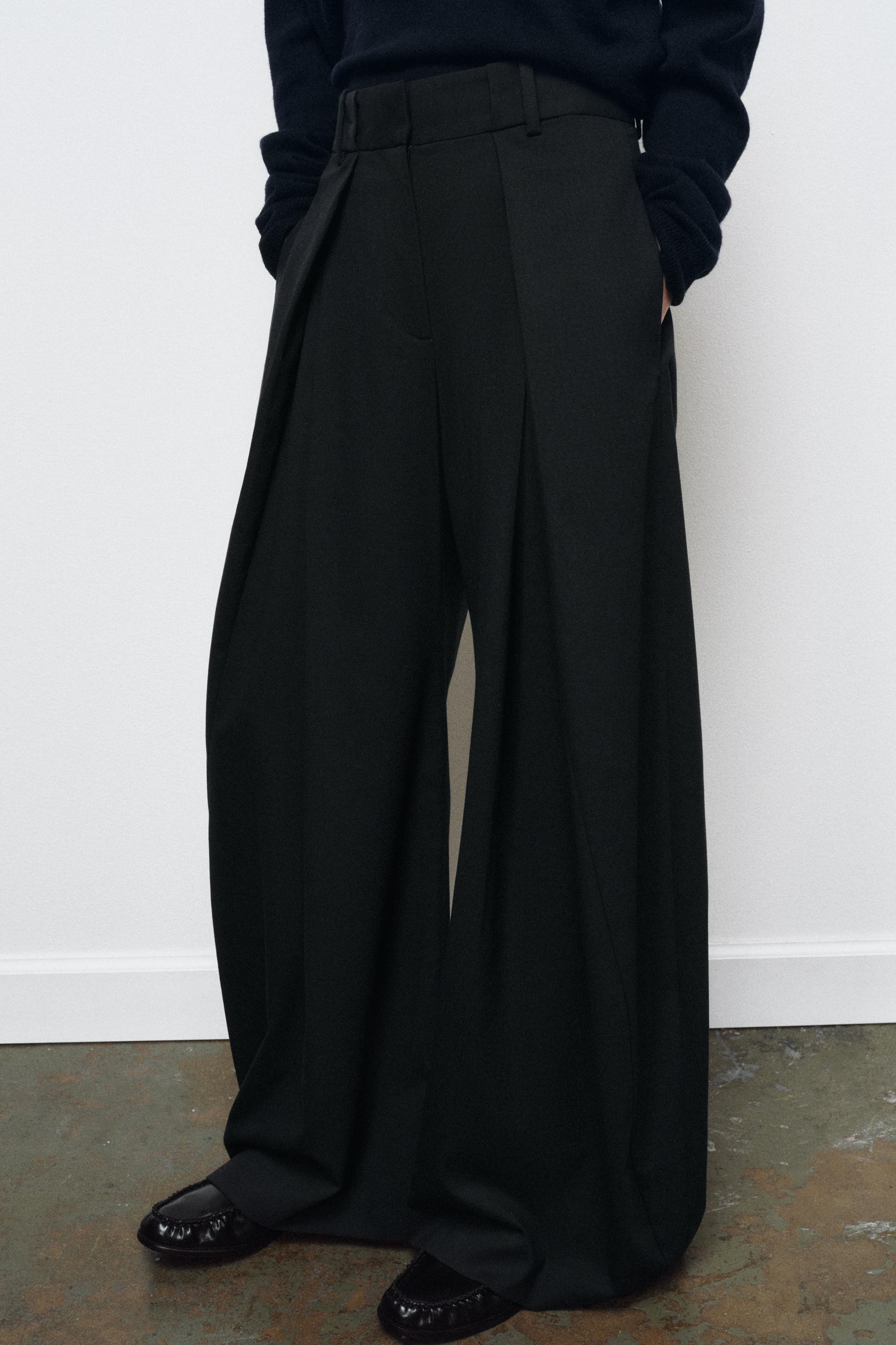 ZW COLLECTION WIDE-LEG TROUSERS WITH DARTS | Zara UK