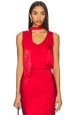 Bobi Tank With Removable Neck Tie in Pepper from Revolve.com | Revolve Clothing (Global)