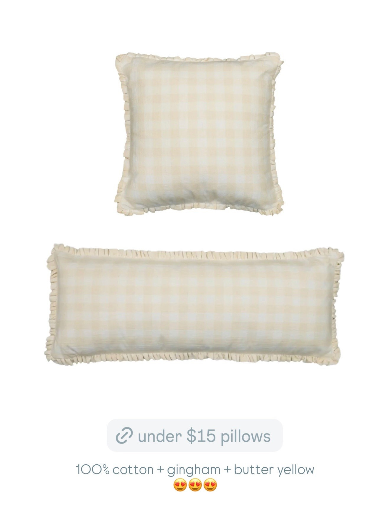 New Walmart gingham pillows under $15! 😍

#LTKHome
