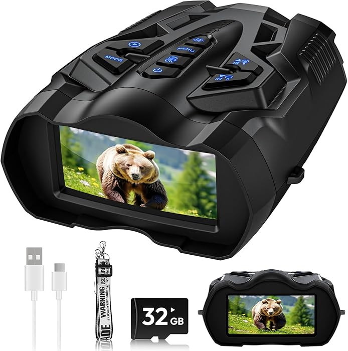 4K Night Vision Goggles for Adults,16X Zoom Night Vision Binoculars with 1000FT Infrared Range,50... | Amazon (US)