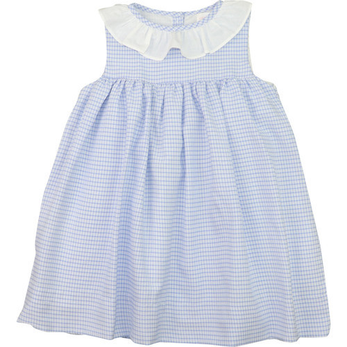 Blue And White Mini Plaid Dress | Cecil and Lou