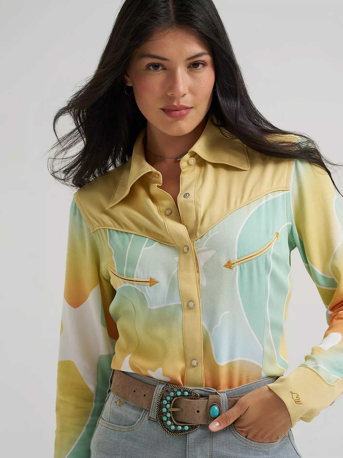 Lainey Wilson x Wrangler Rainbow Lainey Snap Shirt | Wrangler
