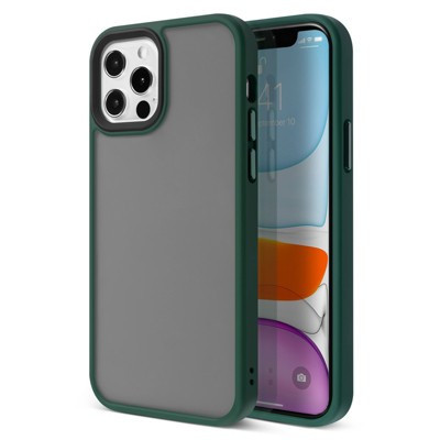 Insten Hybrid Case Compatible With iPhone Carbon Fiber Pattern, Matte Translucent PC with Bumper Frame | Target