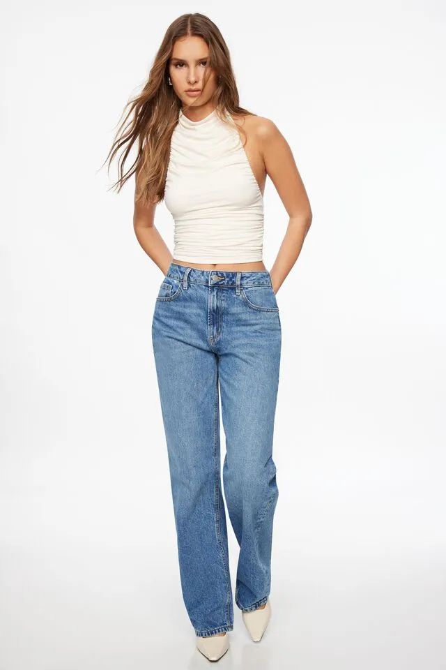 Mika Relaxed Straight Jeans | Dynamite Clothing