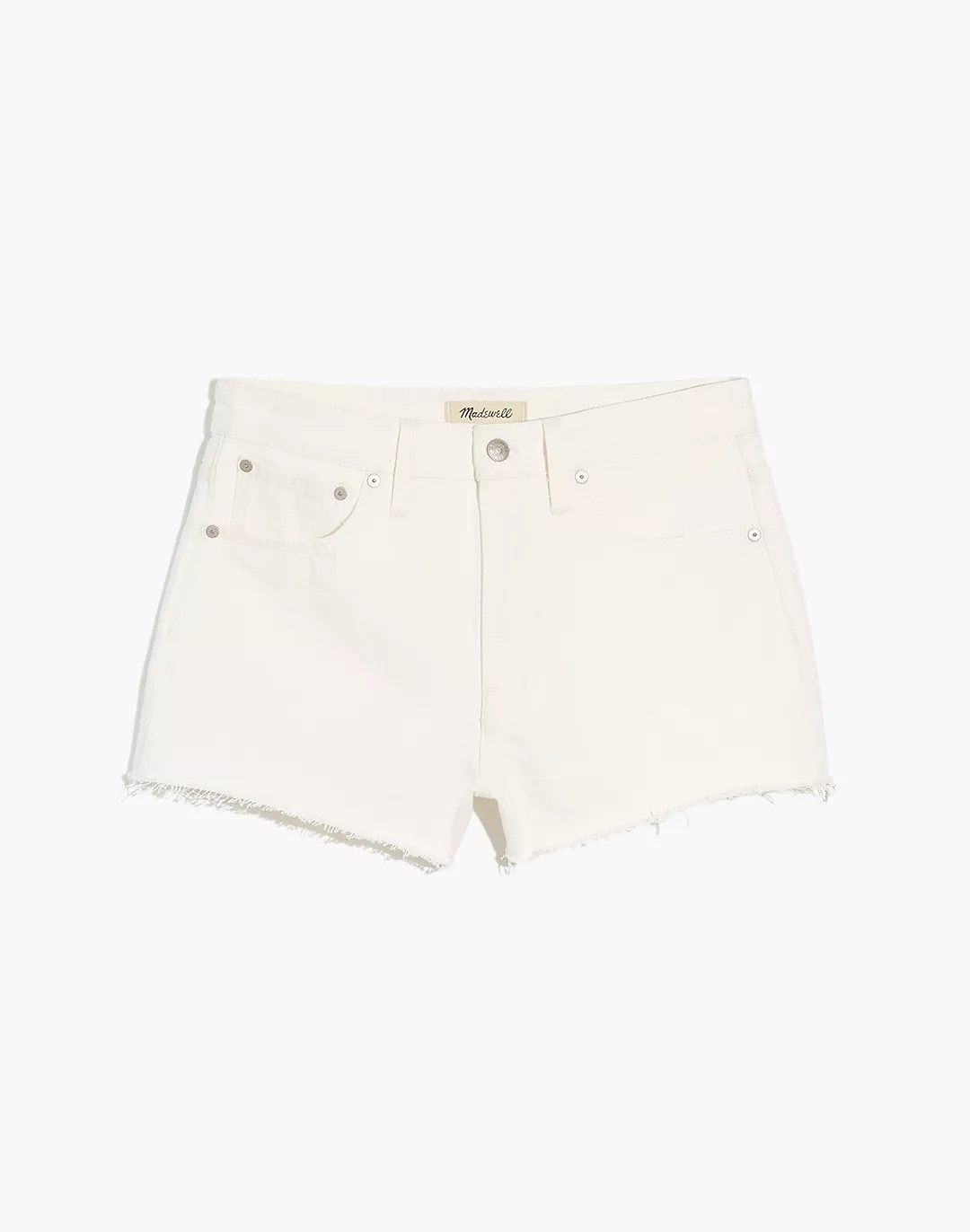 Relaxed Denim Shorts in Tile White | Madewell