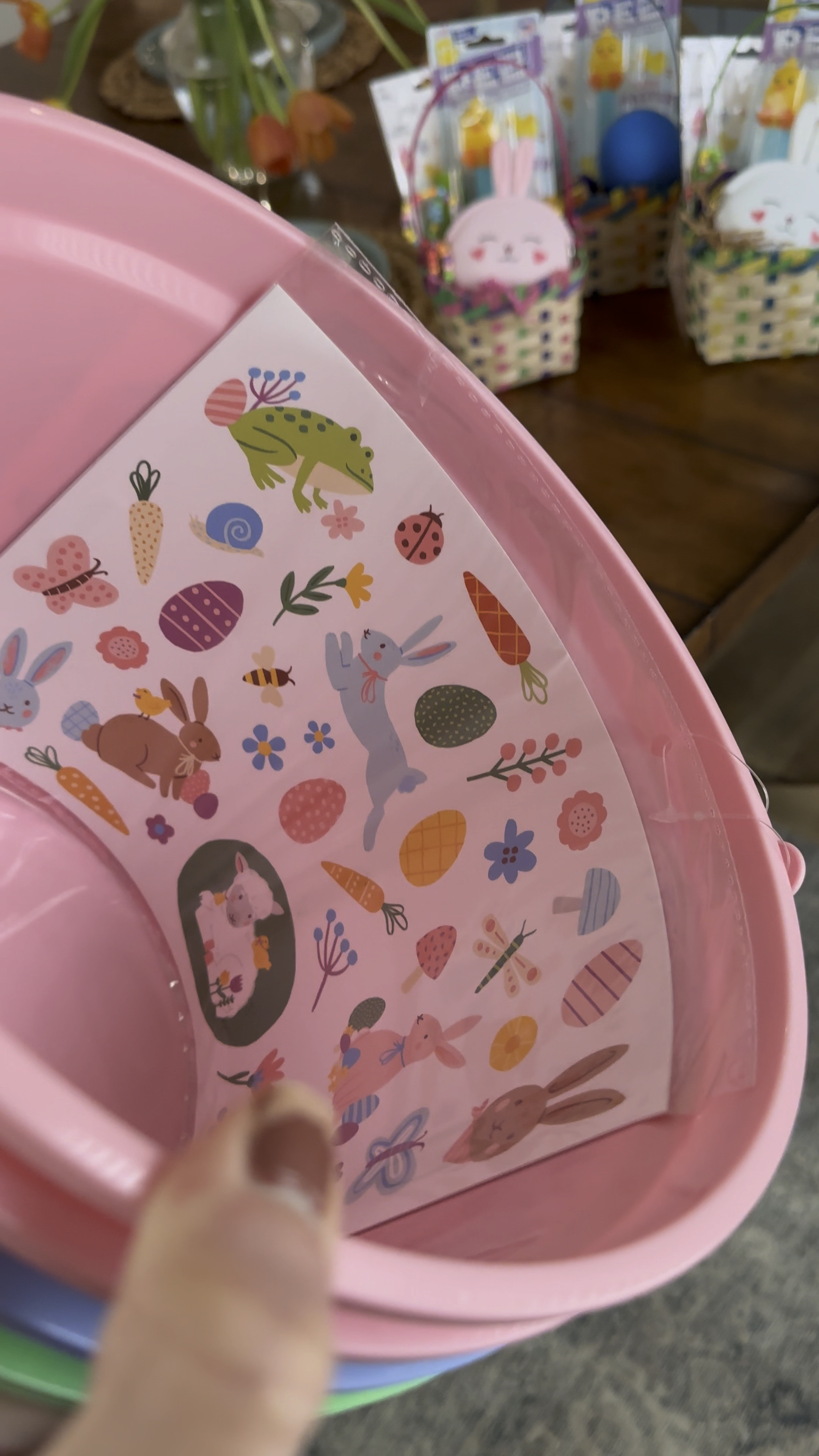 Easter baskets for the egg hunt. Love that it comes with stickers for the kids to personalize their bucket. How cool it’s a craft / activity, as well as cute & functional!?

#LTKSeasonal #LTKkids #LTKfamily