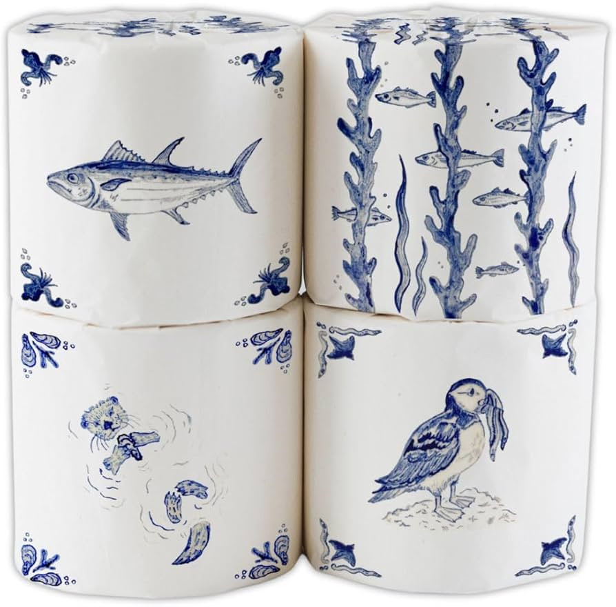 Bumboo Bamboo Toilet Roll 24 Pack | English Delft Edition Wrapped Toilet Paper 3 ply, 300 Sheets ... | Amazon (UK)