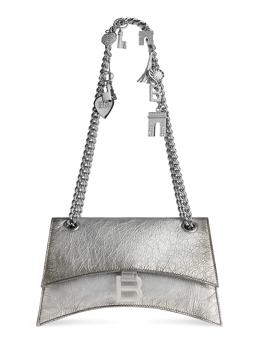 Women's Crush Small Chain Bag with Dirty Effect - Silver | Saks Fifth Avenue