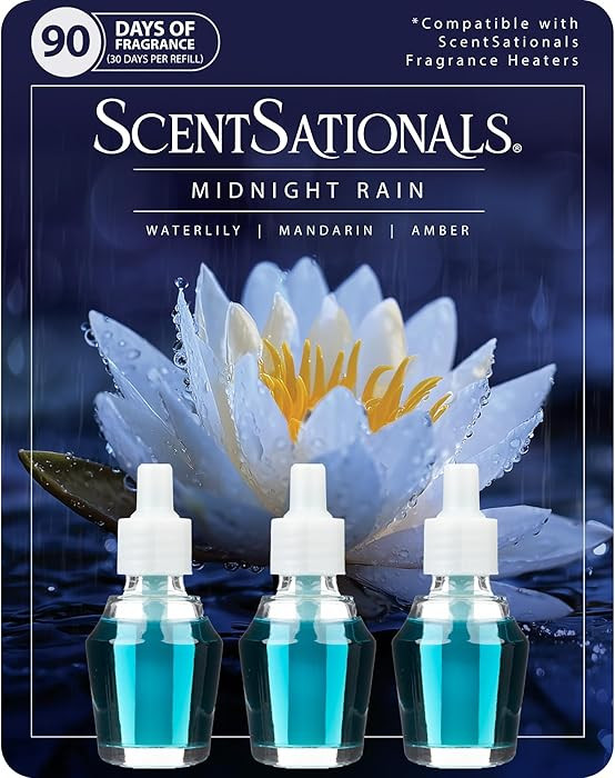 ScentSationals Midnight Rain Fragrance Oil Plug In Air Freshener Refills 3-Pack - Works with Scen... | Amazon (US)