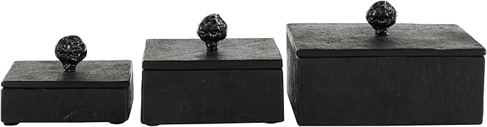 Deco 79 Marble Decorative Box Decorative Keepsake Boxes with Textured Aluminum Knobs, Set of 3 St... | Amazon (US)