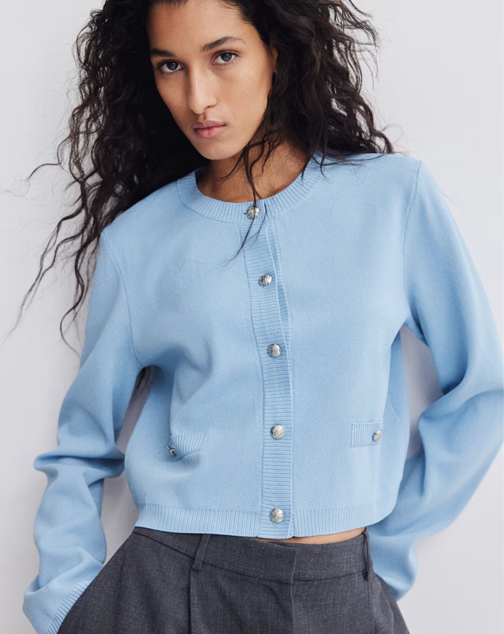 The perfect little knit cardigan🩵 

Winter outfits. Sweaters. H&M  

#LTKStyleTip #LTKWorkwear #LTKFindsUnder50