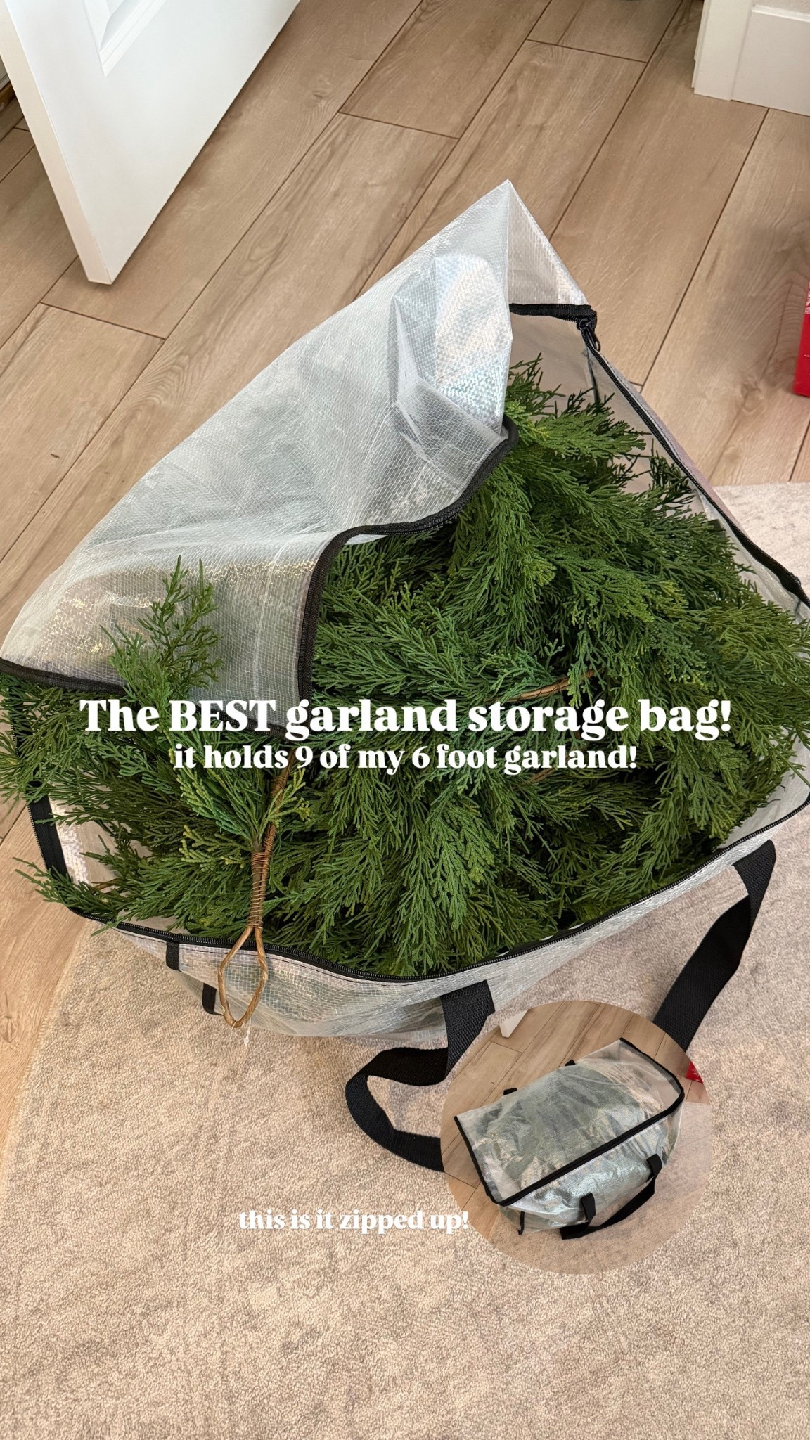 Before you start putting decorations away, order these storage bags!! #storage #christmasstorage #garland #garlandbag #garlandstorage #amazon #amazonfind #storage #christmasstorageidea #storageidea #homeorganization #organized

#LTKmomlife #LTKFindsUnder100 #LTKHoliday