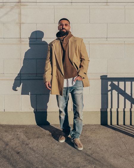 SALE ALERT 🚨 Pieces from this look are currently on sale up to 60% off… FEAR OF GOD California Blazer in ‘Camel’ (size 48), Mocha Vintage hoodie (size M), Henley ‘American All-Stars’ t-shirt in ‘Vintage white’ (size M), 3-Year Vintage Wash jeans (size 33), and The Loafer in ‘Daino’ (size 41). FEAR OF GOD x BARTON PERREIRA glasses in ‘Matte Linen’. A relaxed and elevated men’s look that’s got brown, warm and neutral tones. A business casual look perfect for a night out. Some pieces from this outfit are currently on sale up to 60% off, and I’ve linked alternate items to complete a similar look.

#LTKsalealert #LTKmens #LTKstyletip