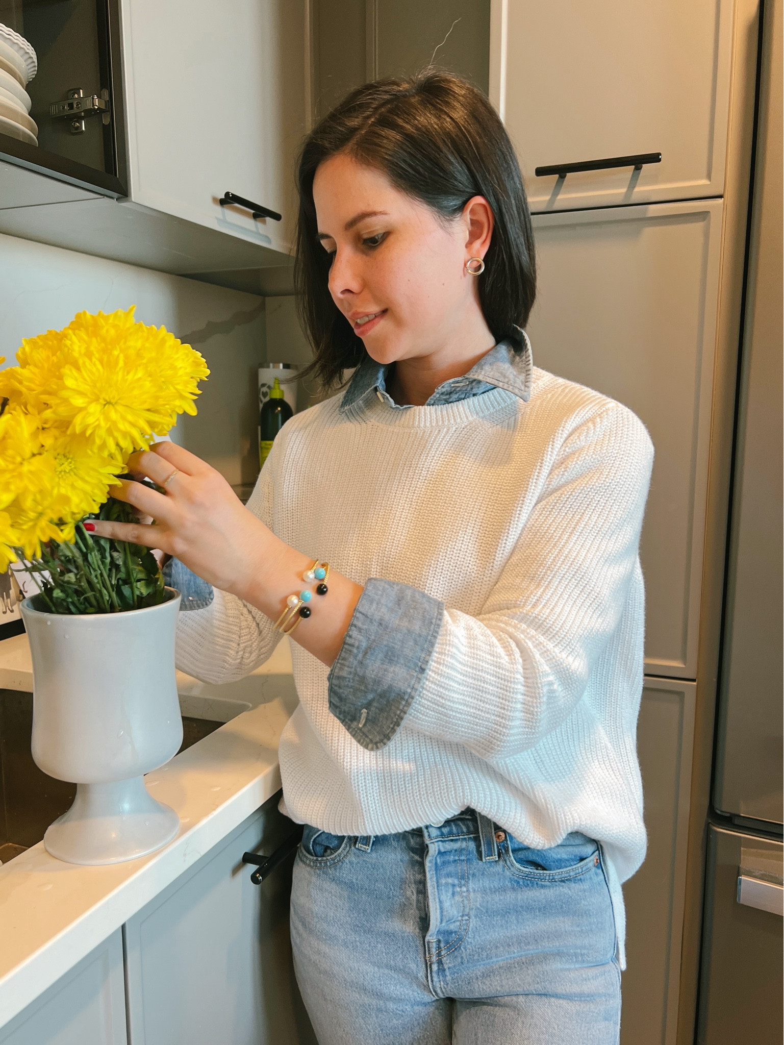 Sweater XS
Tank XS

Feels like Spring 🌼 with 525 america - swipe for two ways to wear one of their best selling sweaters #ad #525americapartner #525america Emma sweater, white sweater, light weight sweater, matching set, spring, petite, over 30, classic style 

#LTKsalealert #LTKstyletip #LTKworkwear
