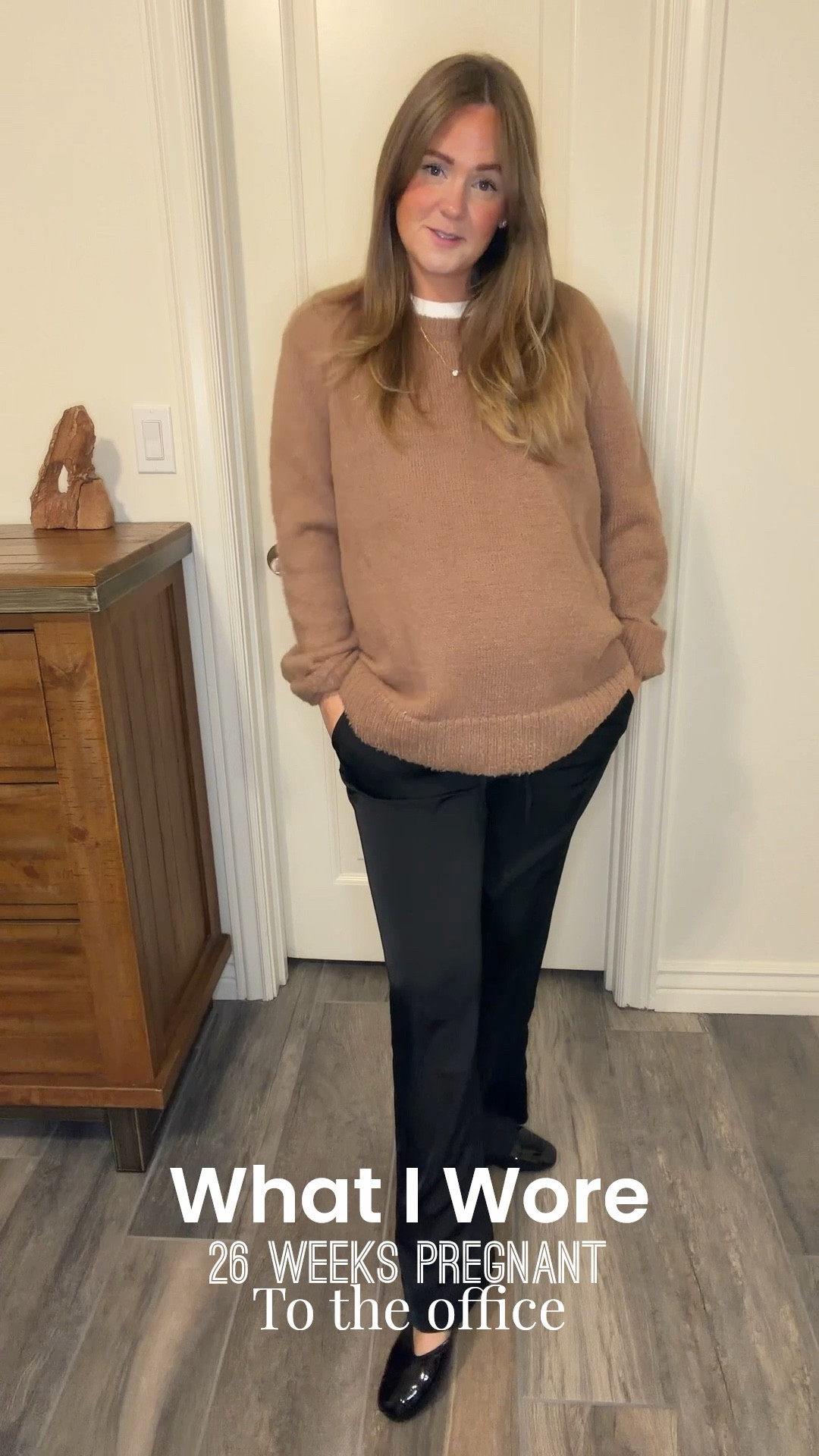 What I Wore: 26 weeks pregnant to the office. Non maternity, bump friendly, casual office 

#LTKBump #LTKootd #LTKFindsUnder50