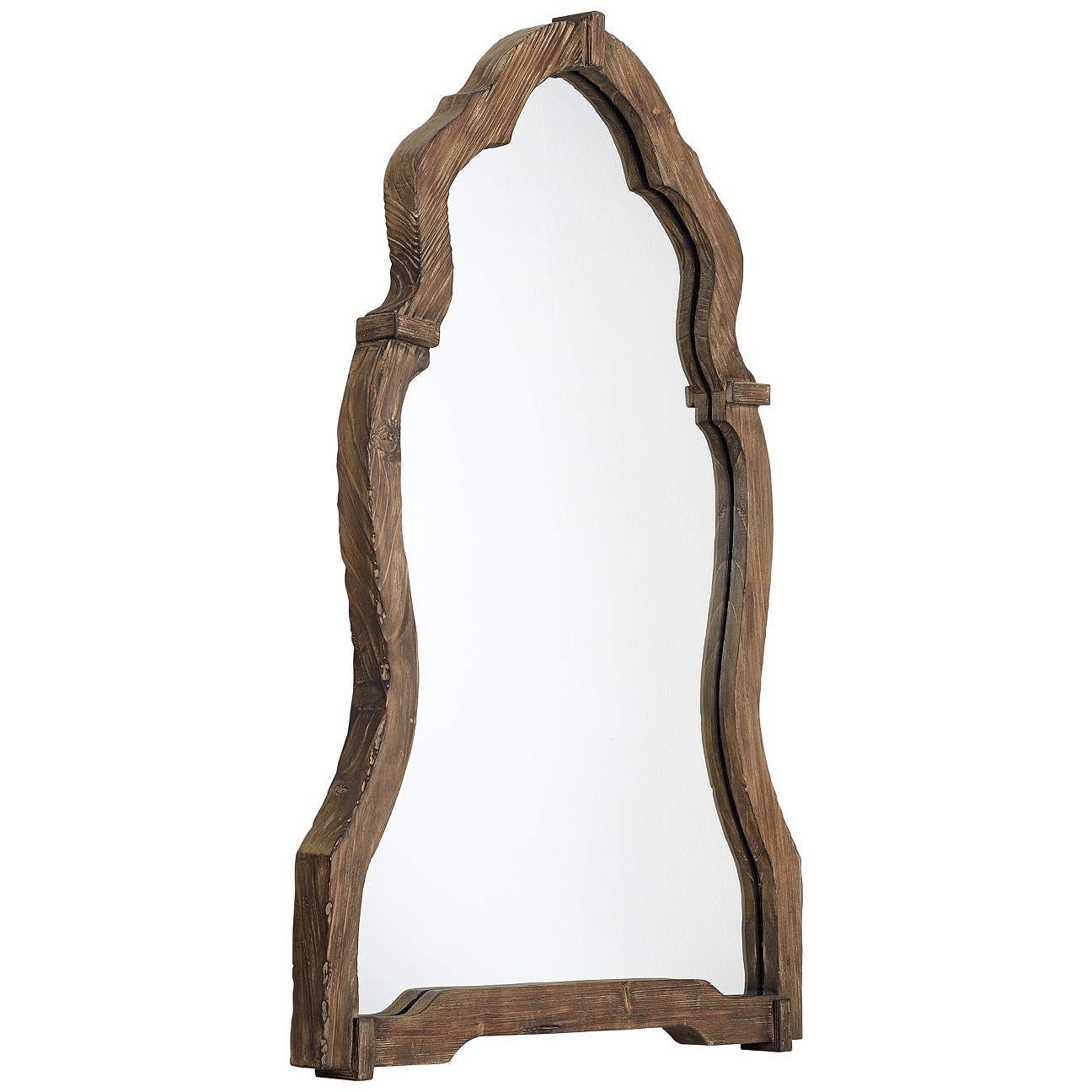 Uttermost Augustin 42 1/2" High Light Walnut Wood Mirror | Lamps Plus