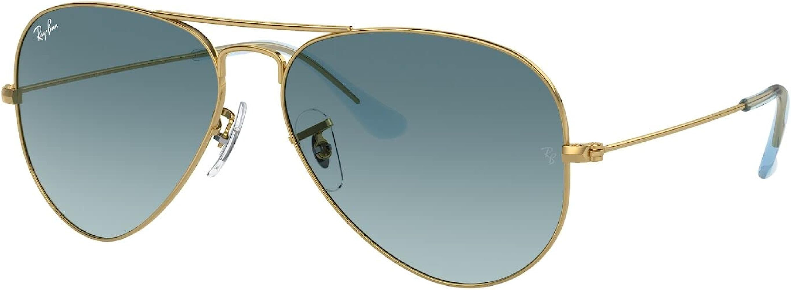 Ray-Ban Rb3025 Classic Aviator Gold Blue Aviator Sunglasses Aviators Sunnies Shades Amazon | Amazon (US)
