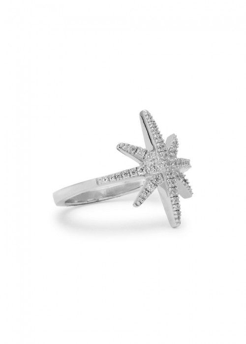 APM Monaco Crystal-embellished Sterling Silver Star Ring | Harvey Nichols (Global)
