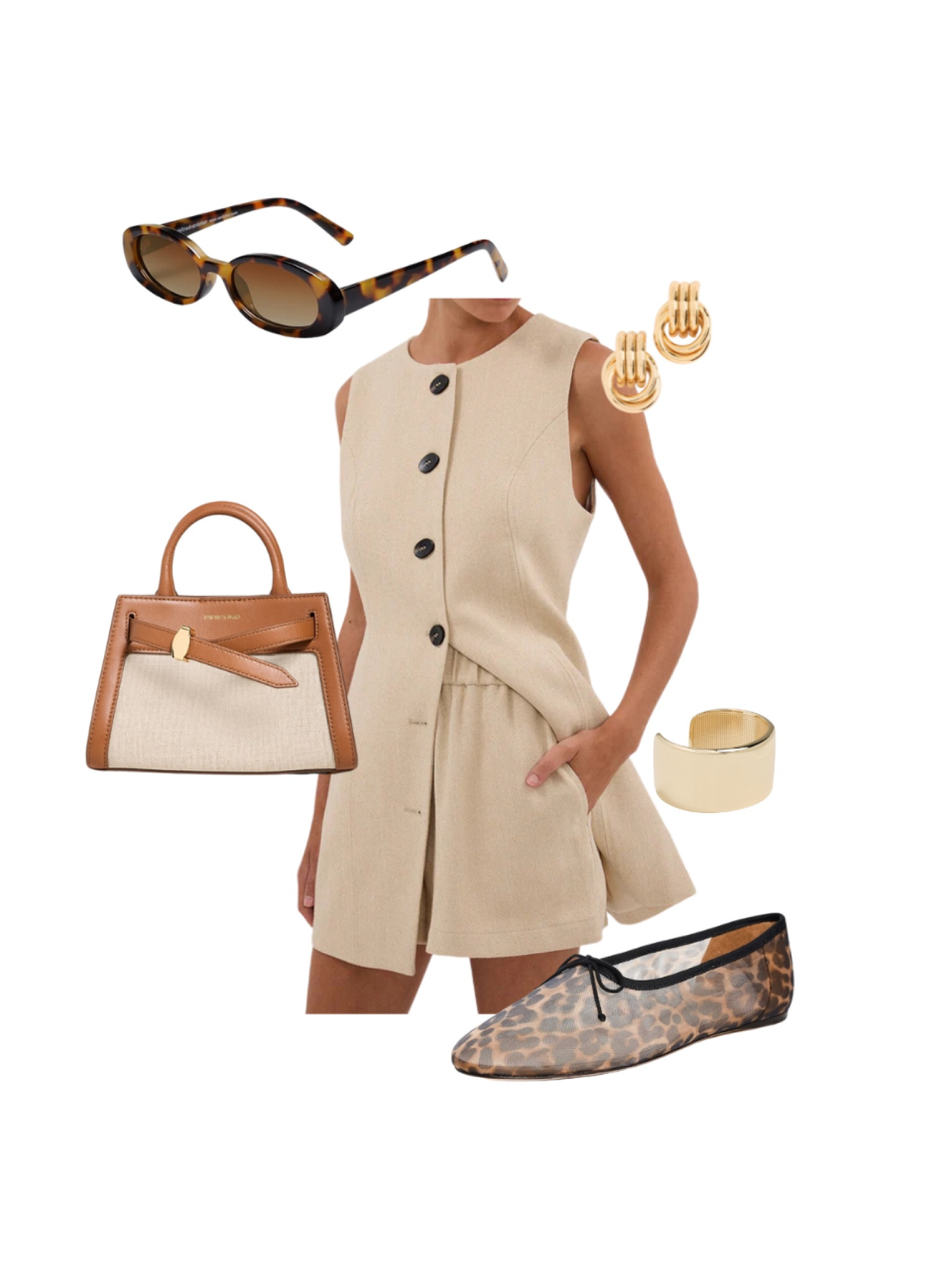 tailored quiet luxury outfit idea for spring/summer 🤎 two piece set, mesh flats, handbag, everyday bag, sunglasses, cuff, bracelet, gold earrings, workwear 

#LTKFindsUnder100 #LTKWorkwear #LTKItBag