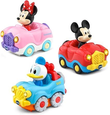 Amazon.com: VTech Go! Go! Smart Wheels Disney Starter Pack with Mickey Mouse Convertible, Minnie ... | Amazon (US)