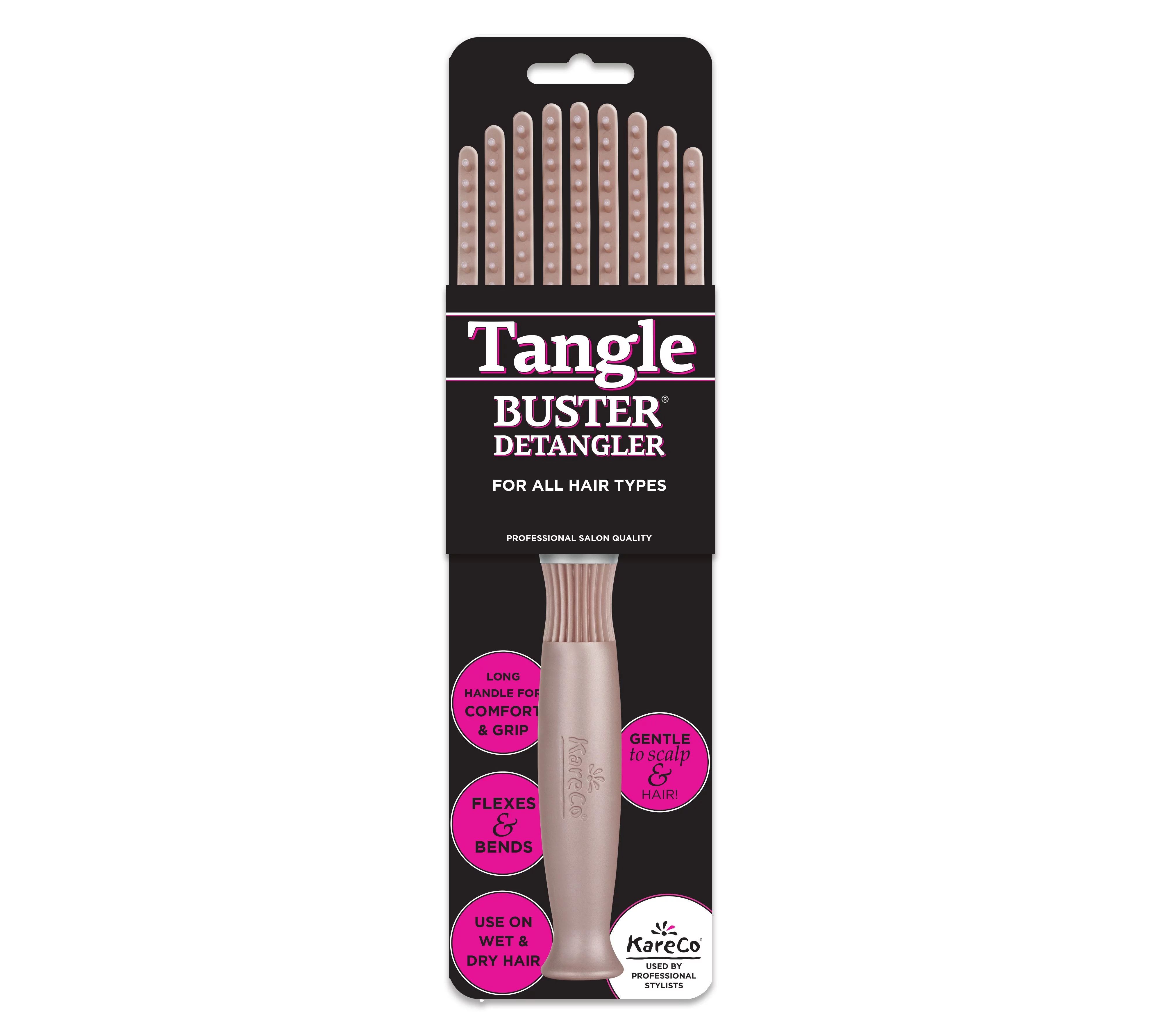 KareCo Tangle Buster Hair Brush Salon Professional Flexible Paddle, Cashmere, Synthetic Bristles ... | Walmart (US)