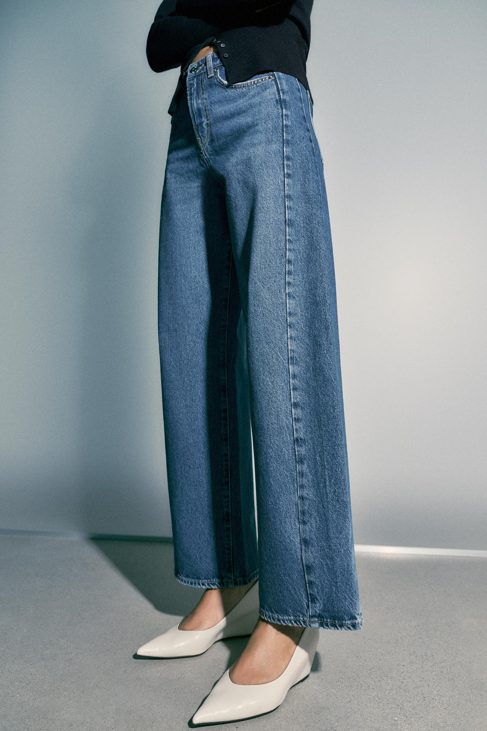 Zara - Z1975 High Rise Barrel Jeans - Light Blue - 30 (Us 10) - Woman | Zara US