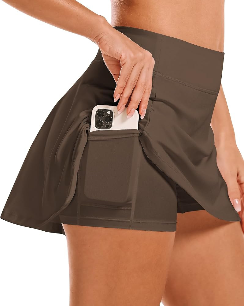 Stelle Women's Tennis Golf Skirts High Waisted with Pockets Inner Shorts for Athletic Skorts Spor... | Amazon (US)