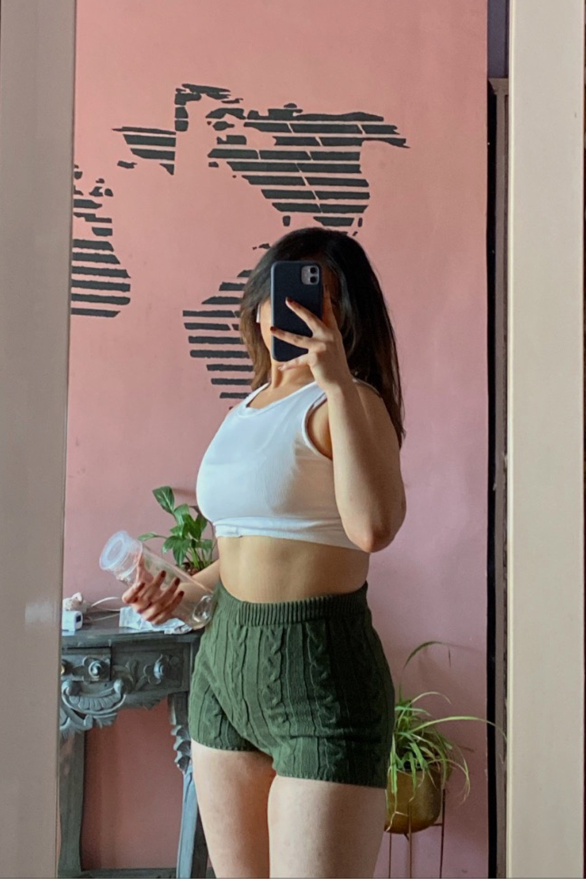 Knit shorts & white tank top🫶🏻

#LTKunder50 #LTKfit #LTKunder100
