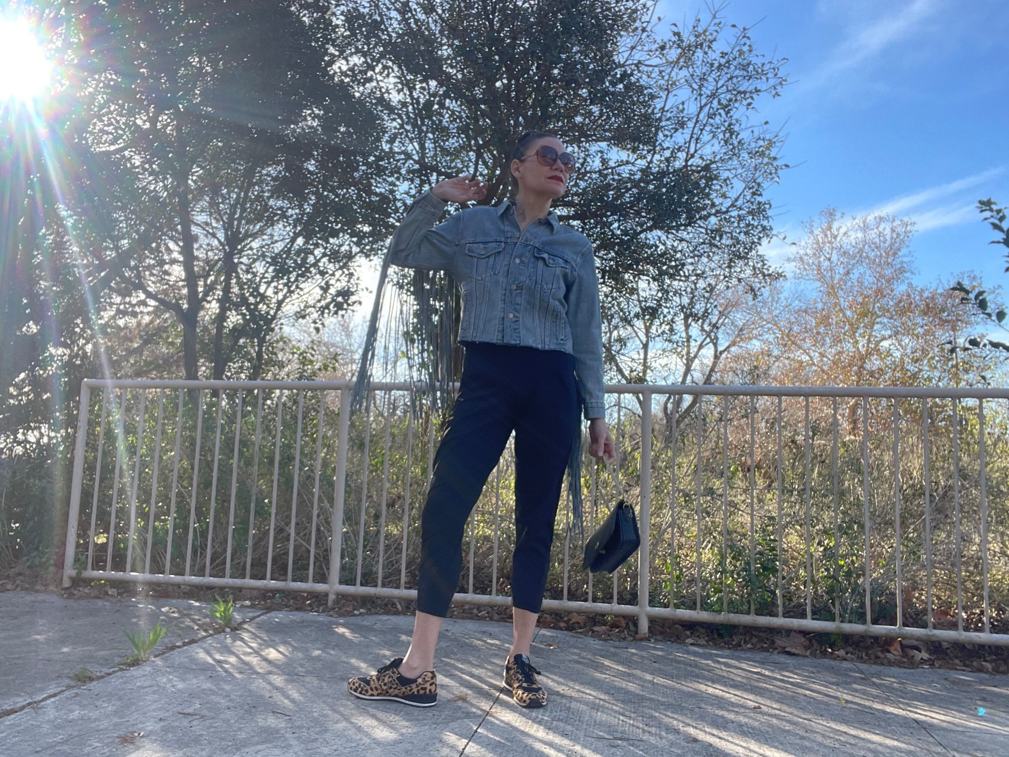 New go to pant (perfectly tapered) and a bit of Fringe- January blues have nothing on me #investmentpiece 

#LTKSeasonal #LTKOver40