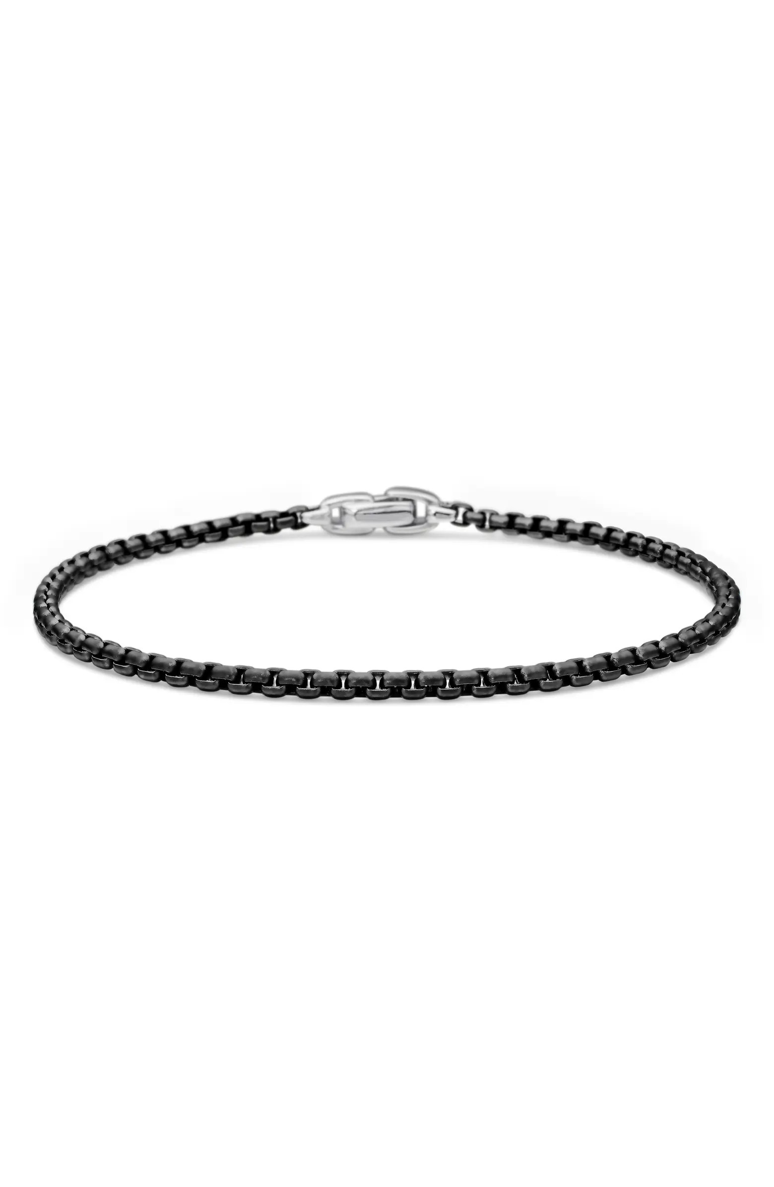 David Yurman Men's Box Chain Bracelet with Stainless Steel and Sterling Silver, 2.7mm | Nordstrom | Nordstrom
