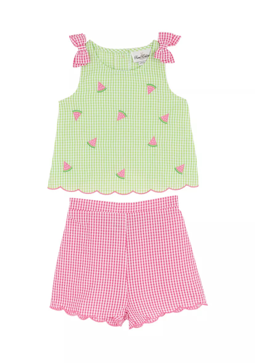 Toddler Girls Watermelon Seer Shorts Set | Belk
