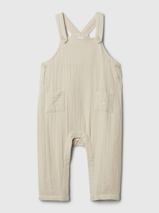 Baby Crinkle Gauze Overalls | Gap (US)