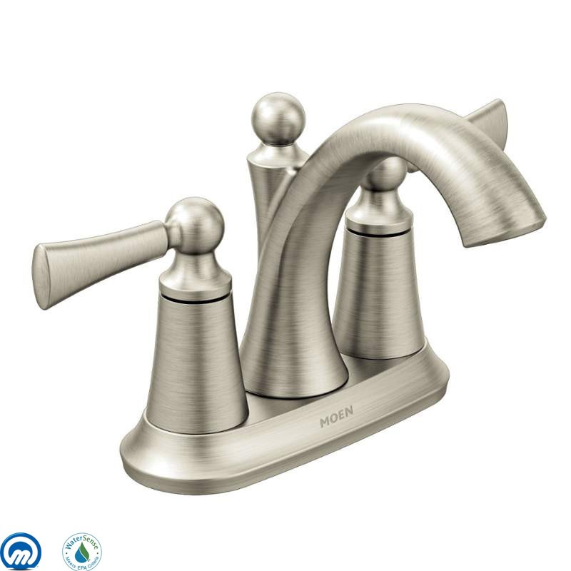 Moen Wynford Brushed Nickel Two-Handle Bathroom Faucet | Walmart (US)