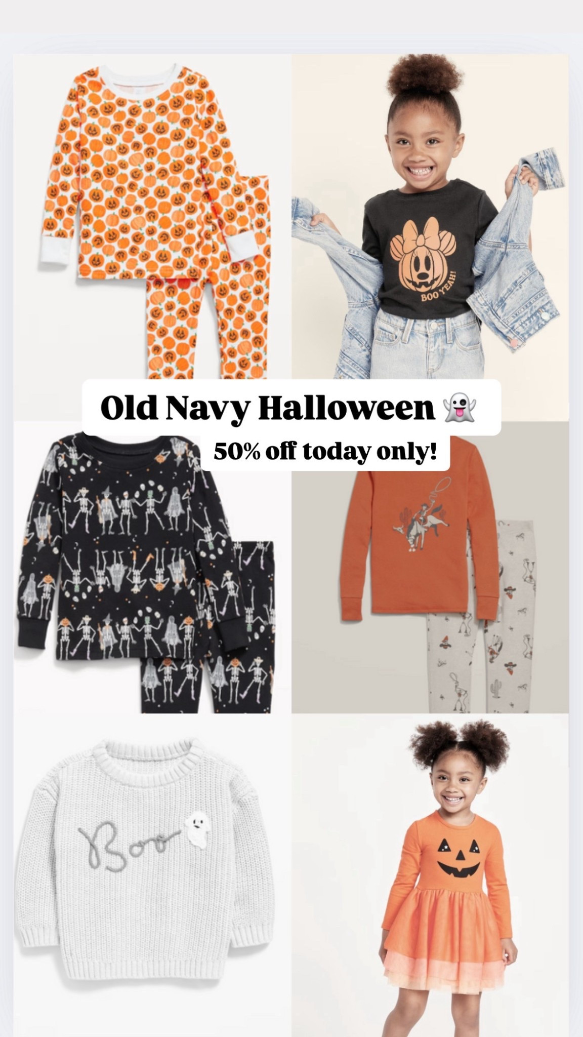 Old Navy Halloween Kid, Toddler, and Baby 50% off! Today only!

#LTKKids #LTKBaby #LTKFamily