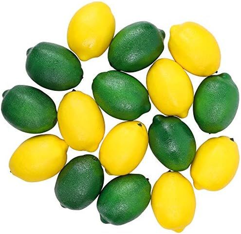 CEWOR 16pcs Artificial Lemons Fake Lemon Lifelike Simulation Fruit for Home House Kitchen Party D... | Amazon (US)