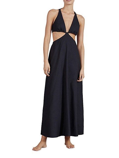 Paraiso Flamenco Cut-Out Linen Maxi Dress | Saks Fifth Avenue