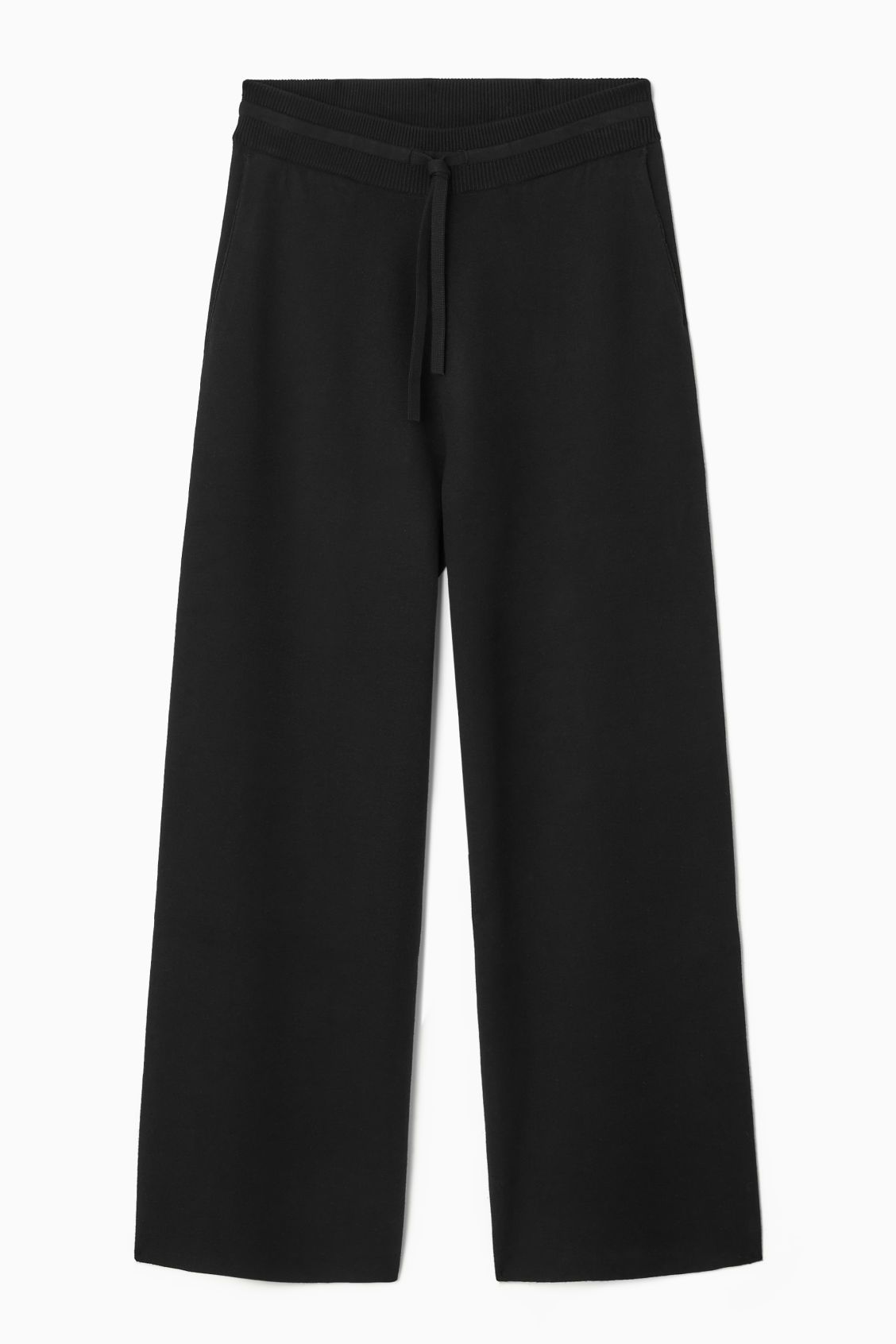 DOUBLE-FACED KNITTED JOGGERS - BLACK - COS | COS UK