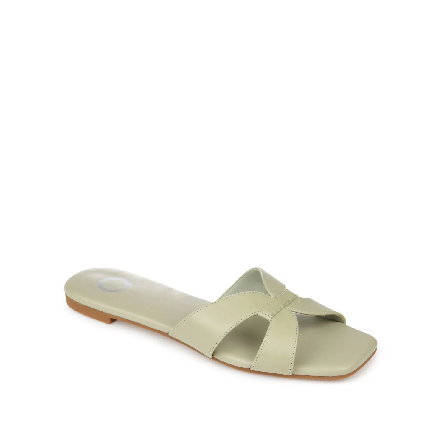 TALEESA SLIDE SANDALS IN FAUX LEATHER | Journee Collection